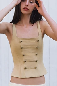 TOP STYLE CORSET À BOUTONS