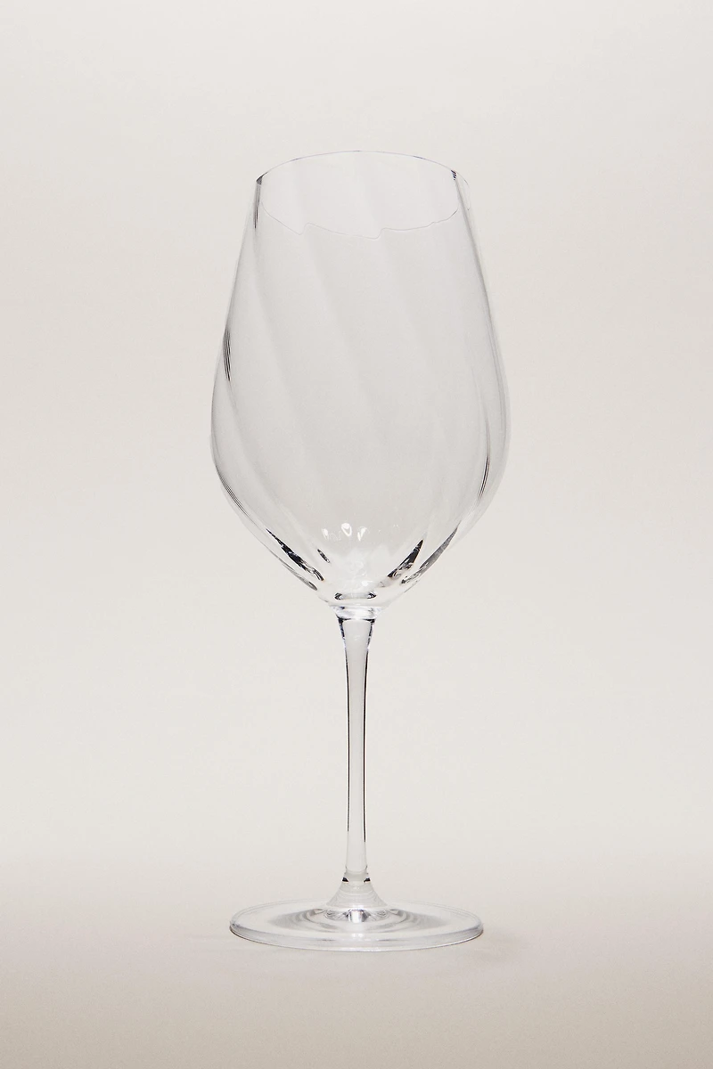 TEXTURED CRYSTALLINE WINE GLASS