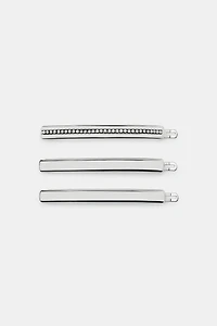 LOT DE 3 PINCES MÉTALLIQUES UNIES ET BRILLANTES