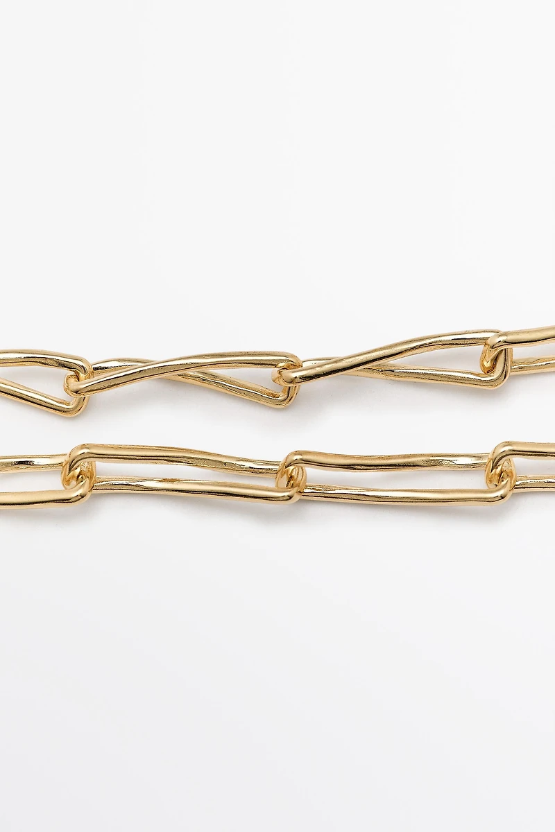 Metal chain link necklace