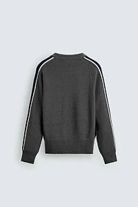 PULL COLOR BLOCK AVEC BANDES