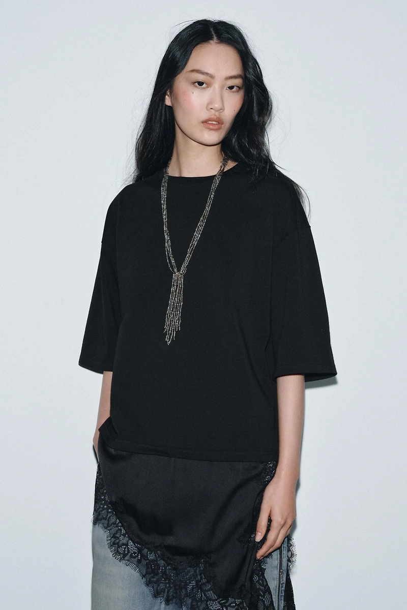 COMBINATION LACE T-SHIRT