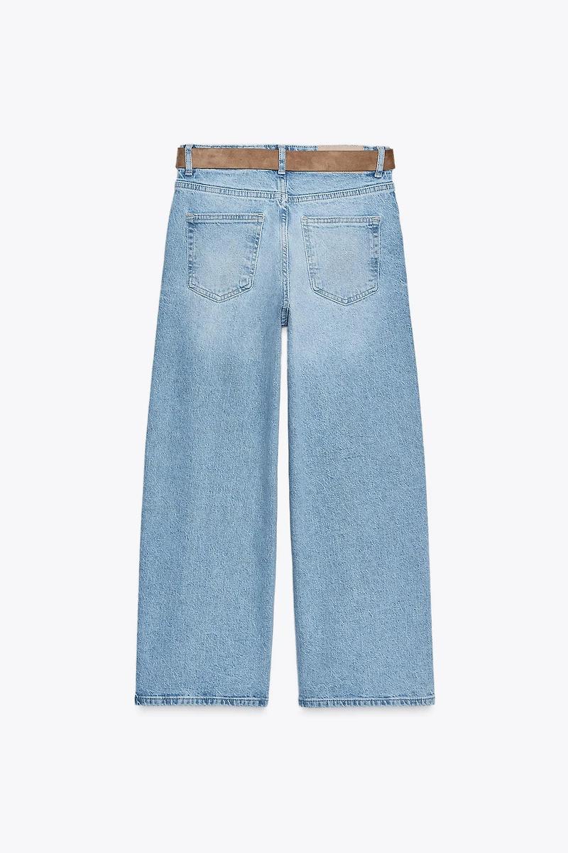 Z.10 HIGH-WAISTED BELTED CULOTTE JEANS