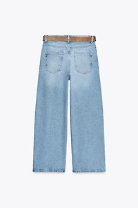Z.10 HIGH-WAISTED BELTED CULOTTE JEANS