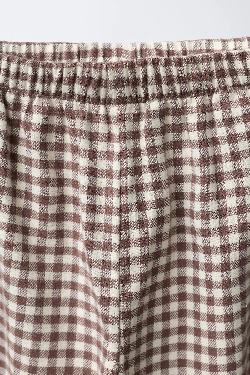 AGES 6-14 / GINGHAM FLANNEL PAJAMAS