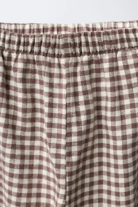 AGES 6-14 / GINGHAM FLANNEL PAJAMAS