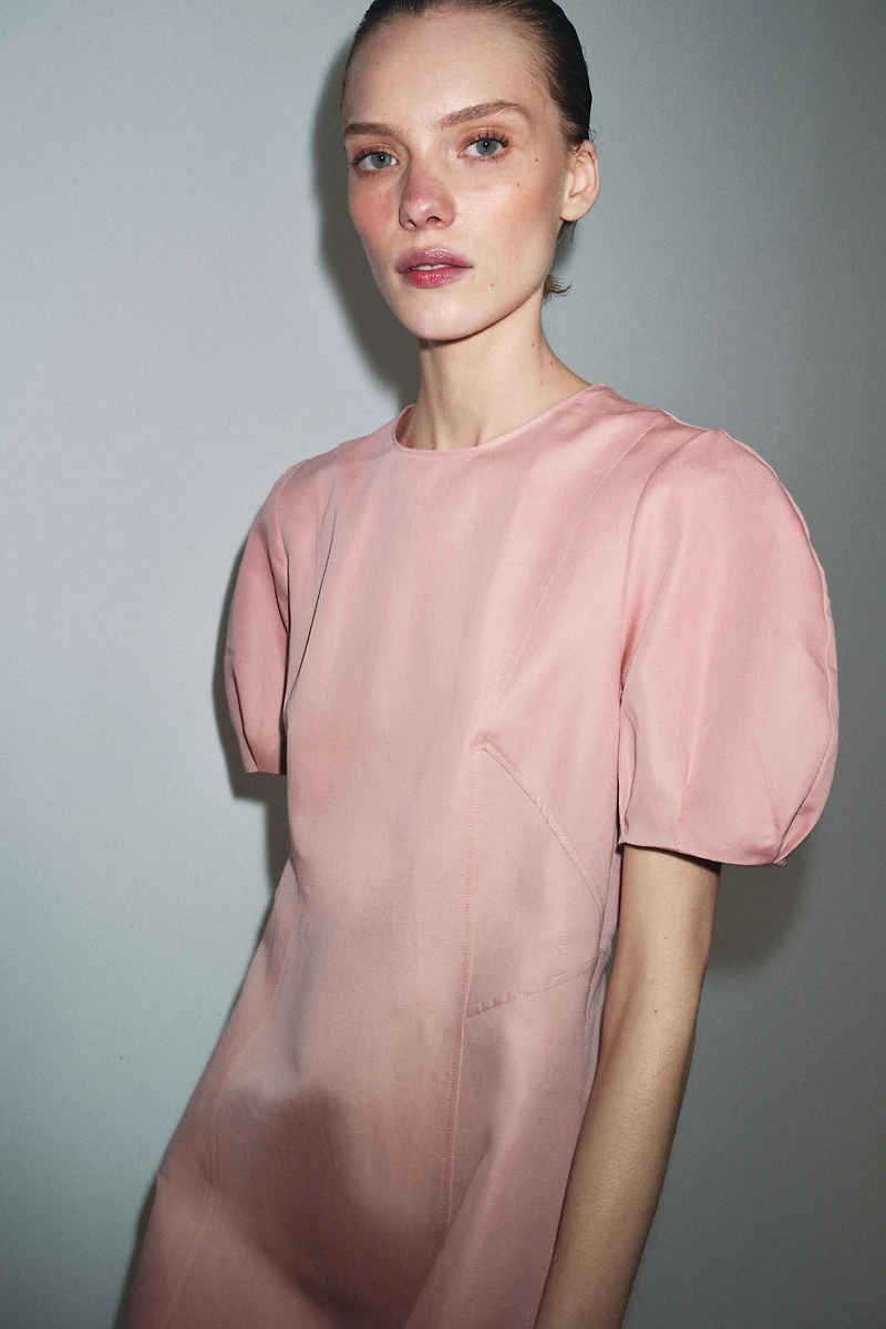 ZW COLLECTION LINEN BLEND MIDI DRESS