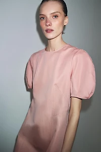 ZW COLLECTION LINEN BLEND MIDI DRESS