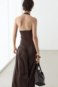 Top maille encolure américaine