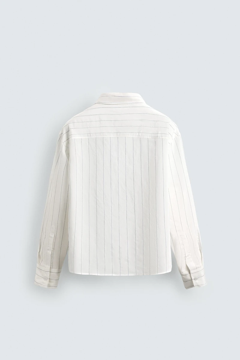 IRREGULAR STRIPE FLOWY SHIRT