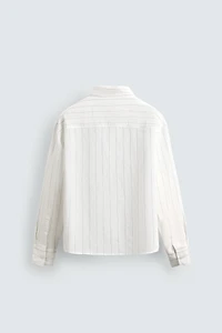 IRREGULAR STRIPE FLOWY SHIRT