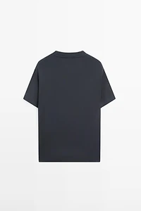 100% cotton T-shirt with contrast neckline