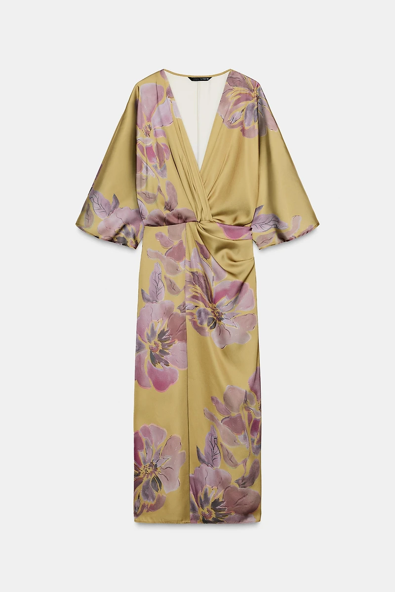 ROBE MIDI IMPRIMÉE SATINÉE