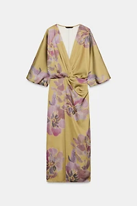 ROBE MIDI IMPRIMÉE SATINÉE