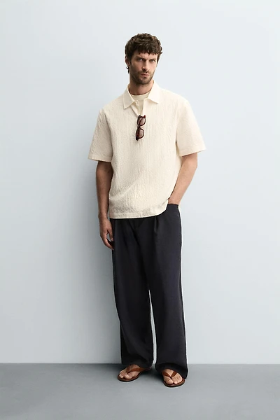 SEERSUCKER POLO SHIRT