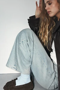 SPLIT LEATHER LOAFERS