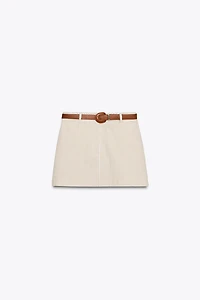 STRIPED BELTED CULOTTES