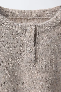KNIT HENLEY JUMPER