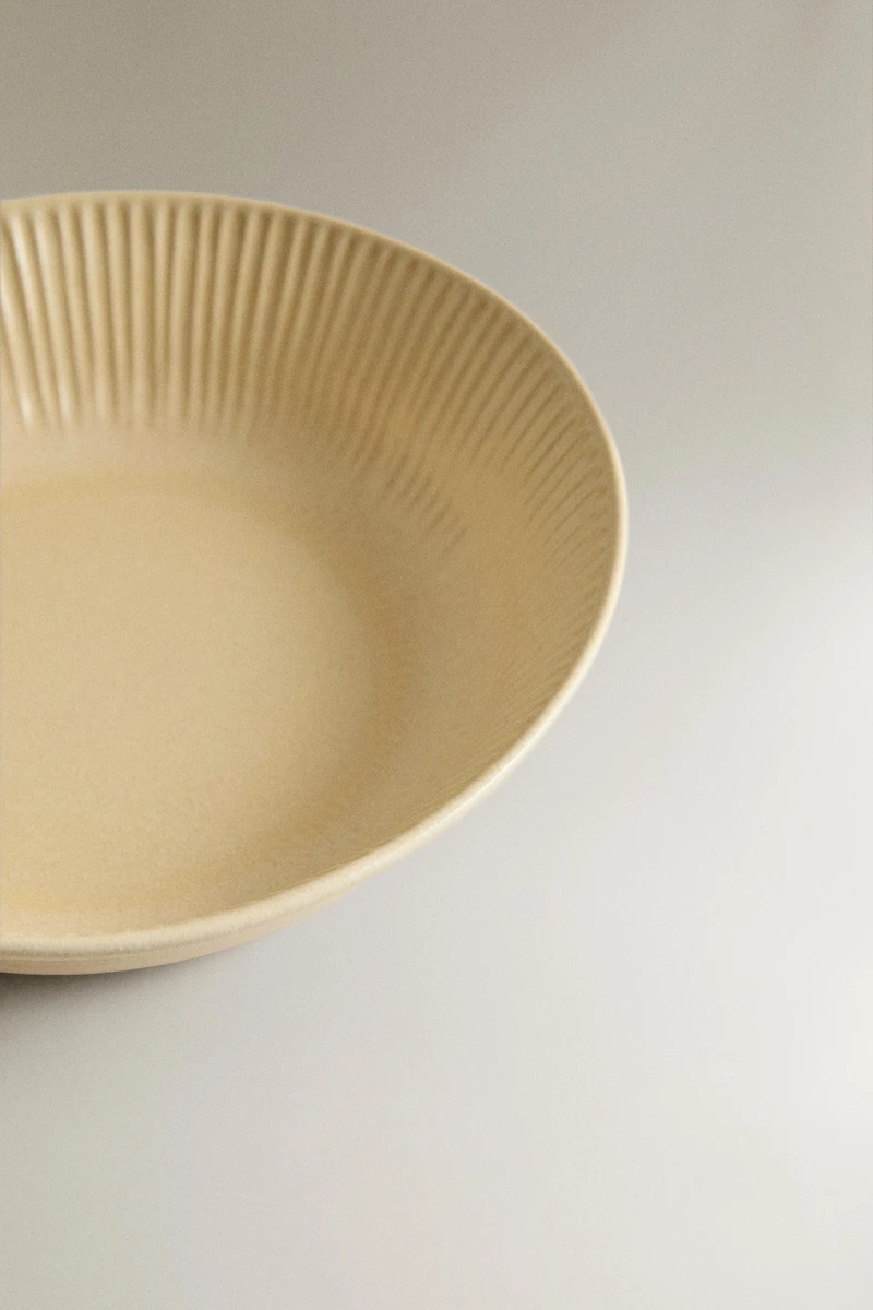 STRIPED STONEWARE SOUP PLATE