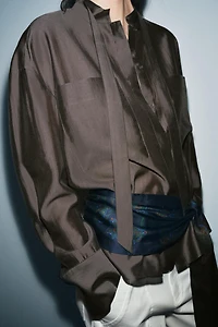 ZW COLLECTION BOW POCKET SHIRT