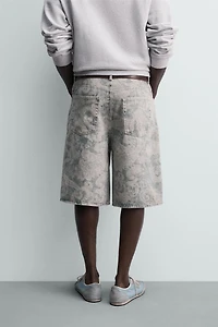 PAISLEY PRINT BAGGY FIT SHORTS
