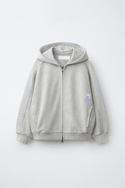 FADE OUT LABEL ZIP-UP HOODIE