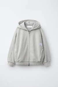 FADE OUT LABEL ZIP-UP HOODIE