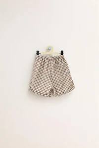 ZARA TIMELESS - SHORT À CARREAUX SEERSUCKER