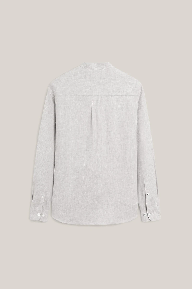 Chemise relaxed fit col officier 100% lin - LIMITED EDITION