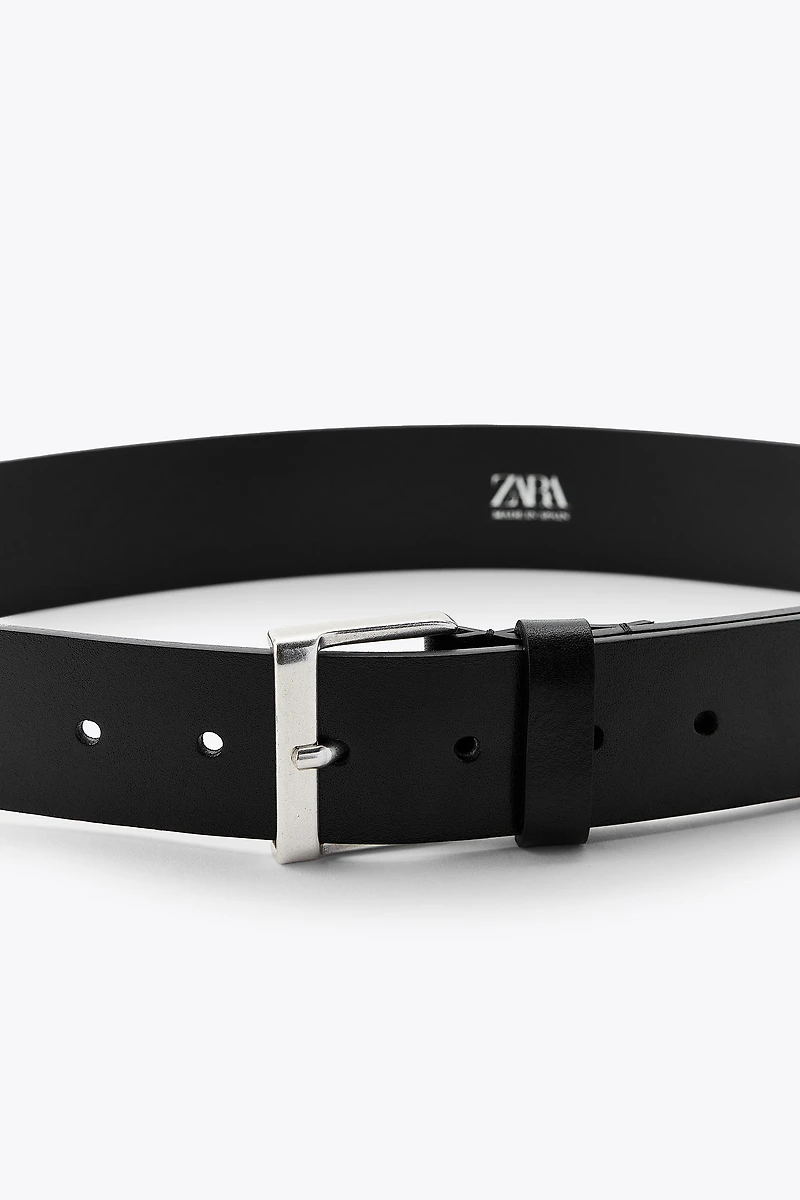 SQUARE BUCKLE LEATHER BELT