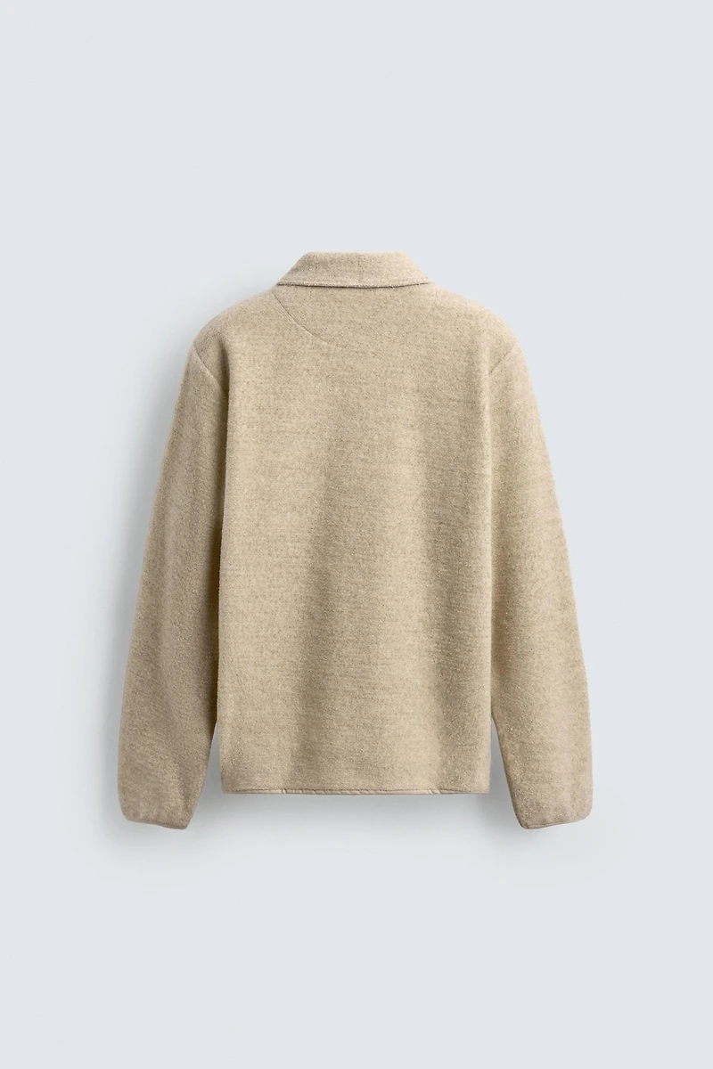 TEXTURED QUARTER-ZIP SWEATSHIRT