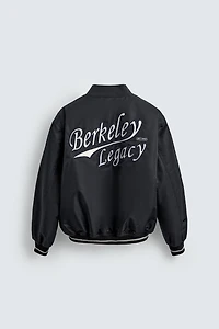 BLOUSON BOMBER BRODERIES CONTRASTÉES