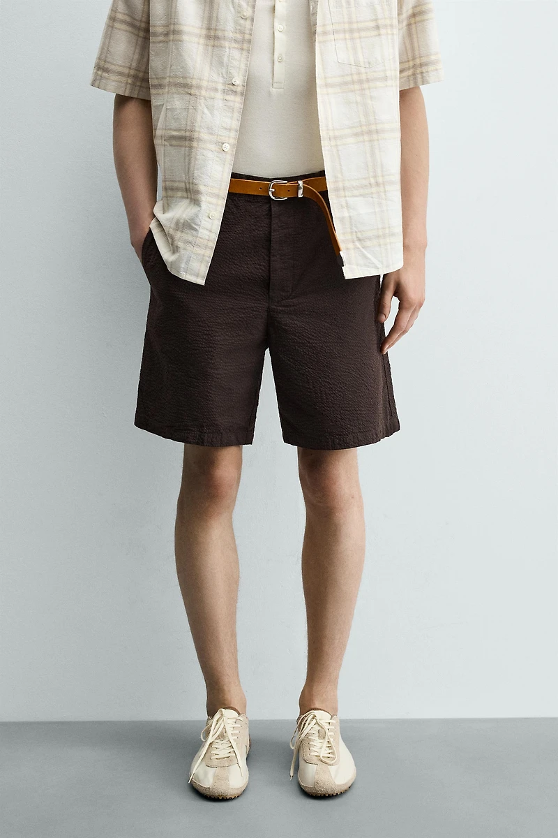BERMUDA REGULAR FIT SEERSUCKER