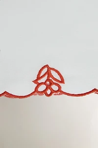 KIDS EMBROIDERED FLORAL FLAT SHEET