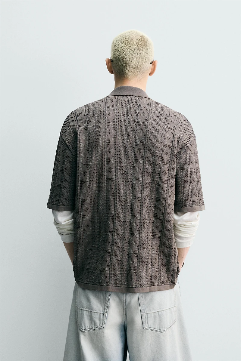 JACQUARD KNIT SHIRT