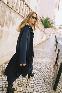 INTERLOCK HIGH-NECK BOMBER JACKET