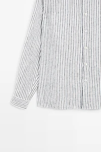 100% linen striped shirt