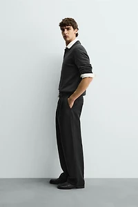 RELAXED BALLOON FIT PLEATED PANTS
