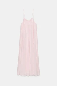 VOLUMINOUS GAUZE MIDI DRESS
