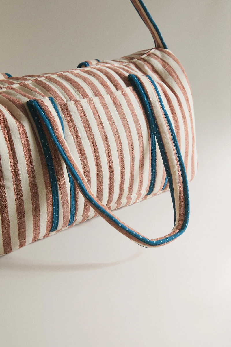 STRIPED DIAPER BAG