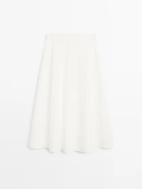 Flared midi skirt with seam details
