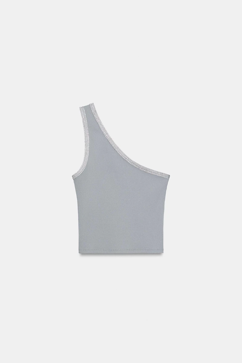 ASYMMETRIC SPARKLY TOP