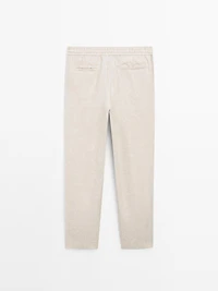 Total look linen trousers