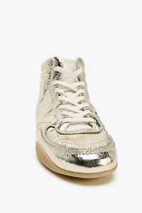 METALLIC EFFECT SNEAKER ANKLE BOOTS