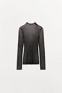 METALLIC THREAD KNIT TOP