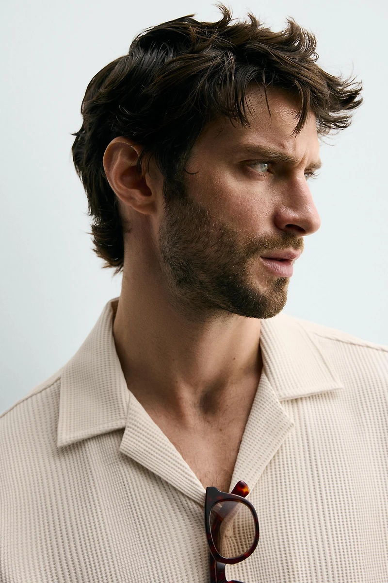 TEXTURED REGULAR FIT SHIRT