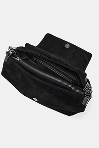 SPLIT LEATHER SHOULDER BAG