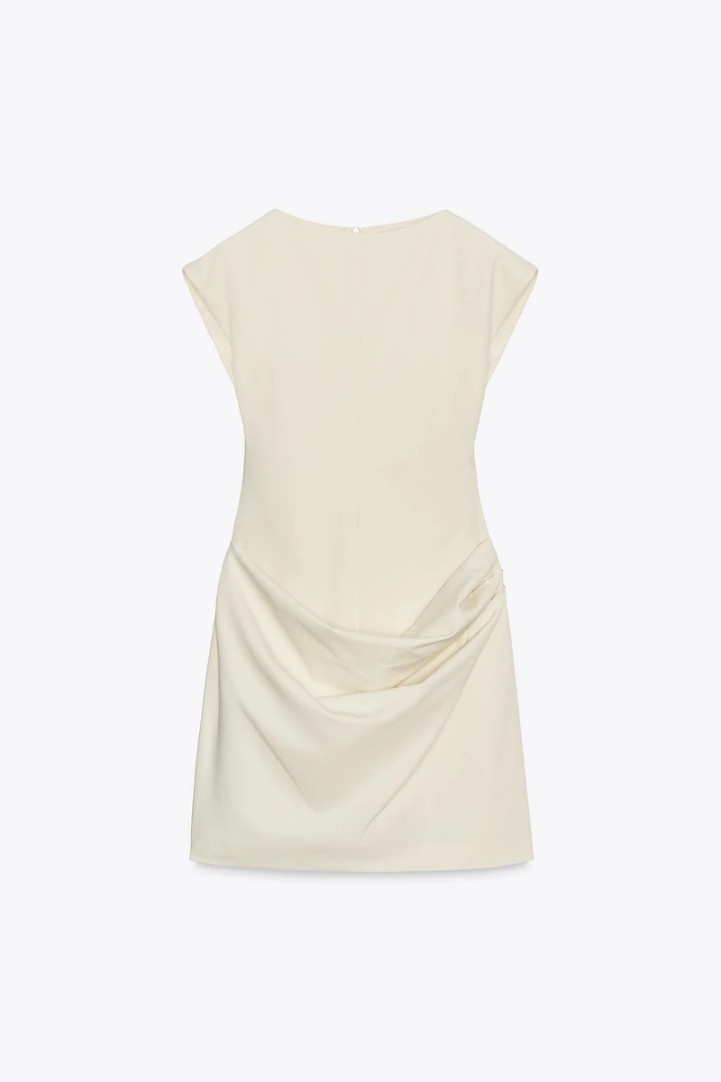 ROBE COURTE EN TISSU DRAPÉ