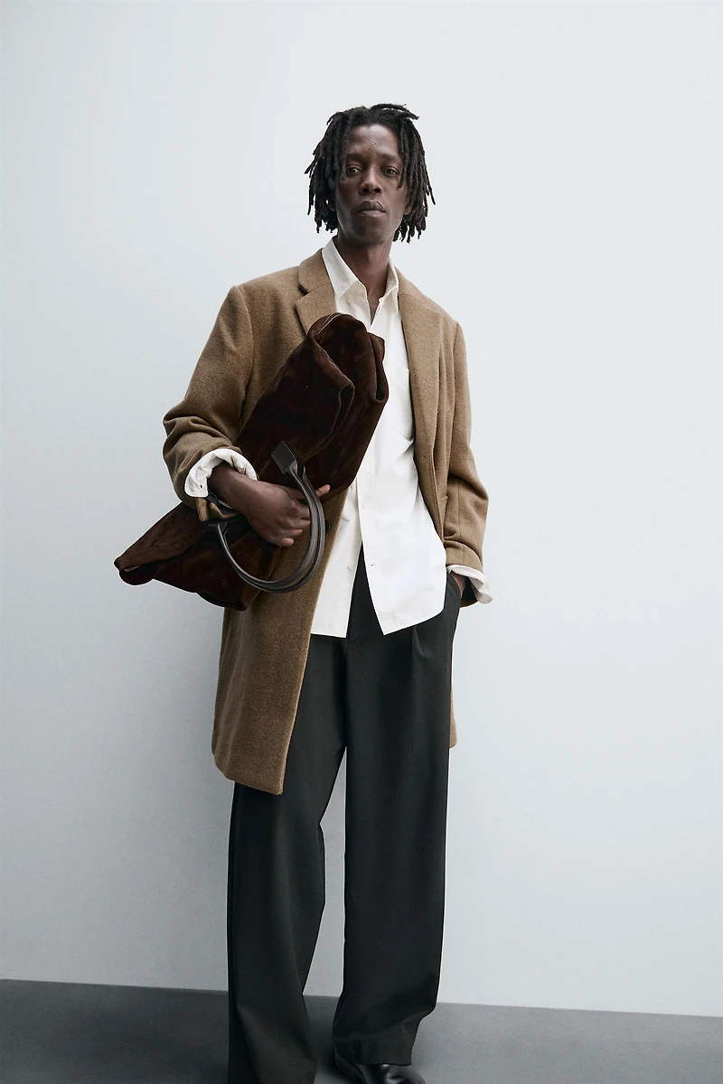 REGULAR FIT WOOL BLEND COAT