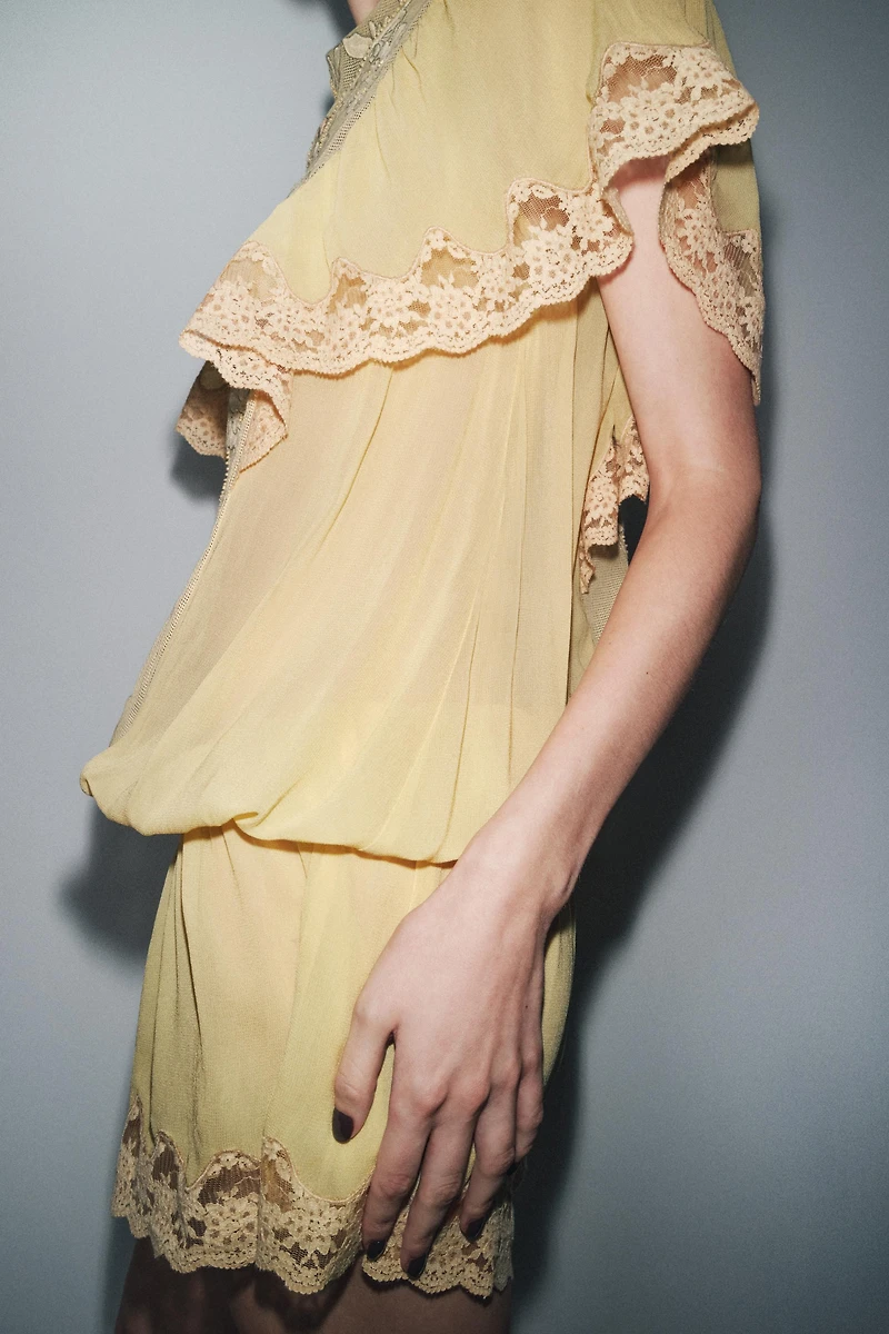 COMBINAISON TULLE BRODERIES FANTAISIE